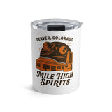 Mile High Spirits Retro Building Tumbler